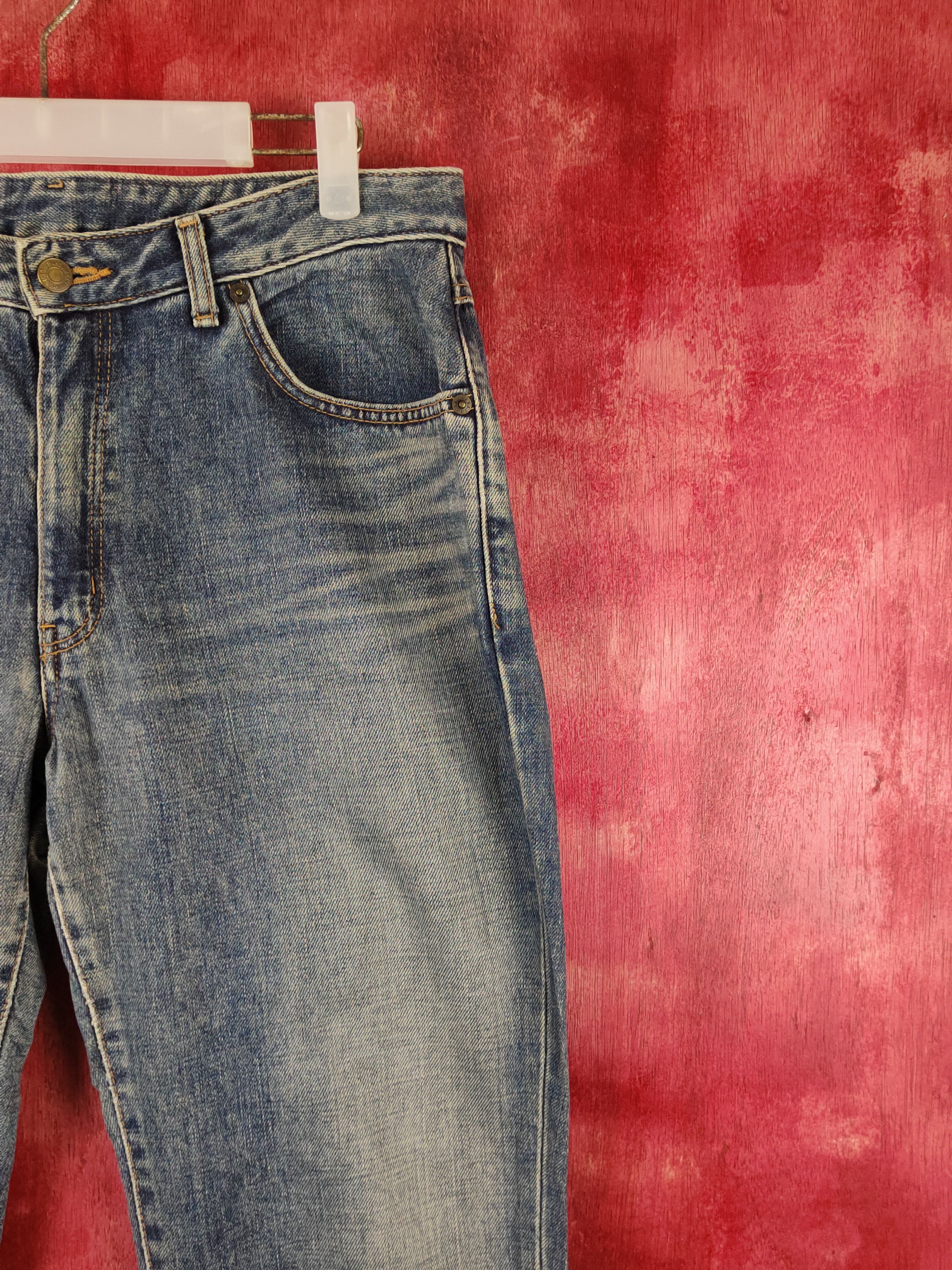 Edwin Something-Edwin Blue Faded Distressed Ripped Jeans #S2250 Size US 32 / EU 48 - 5 Thumbnail