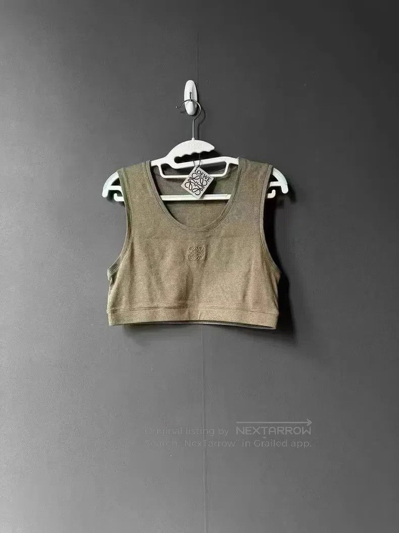 Loewe Loewe Khaki color embroidered logo vest Size L / US 10 / IT 46 - 1 Thumbnail