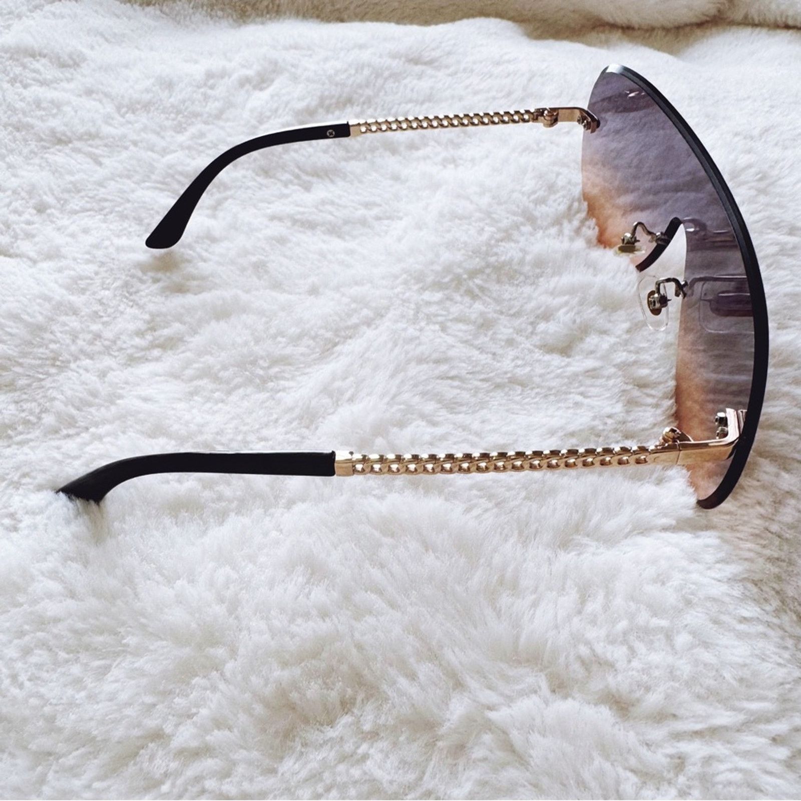 Other Jasmine Clear Purple Sleek Single-Lens Sunglasses Size ONE SIZE - 7 Thumbnail