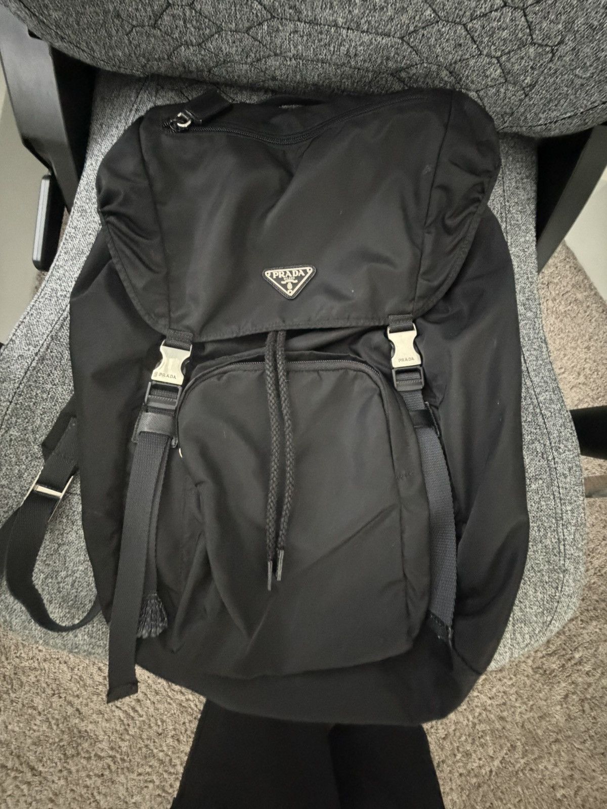 Prada Prada Re-Nylon and Saffiano Leather Backpack Size ONE SIZE - 4 Thumbnail