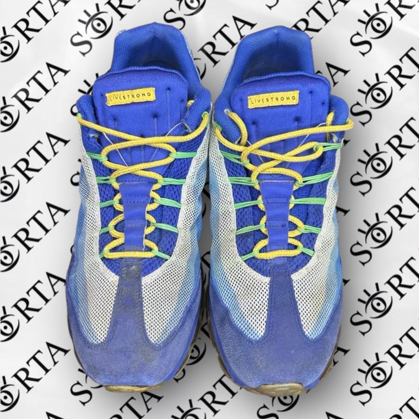 Nike 2012 Nike LIVESTRONG Air Max 95 Dynamic Flywire 'Hyper Blue' Size US 13 / EU 46 - 1 Thumbnail