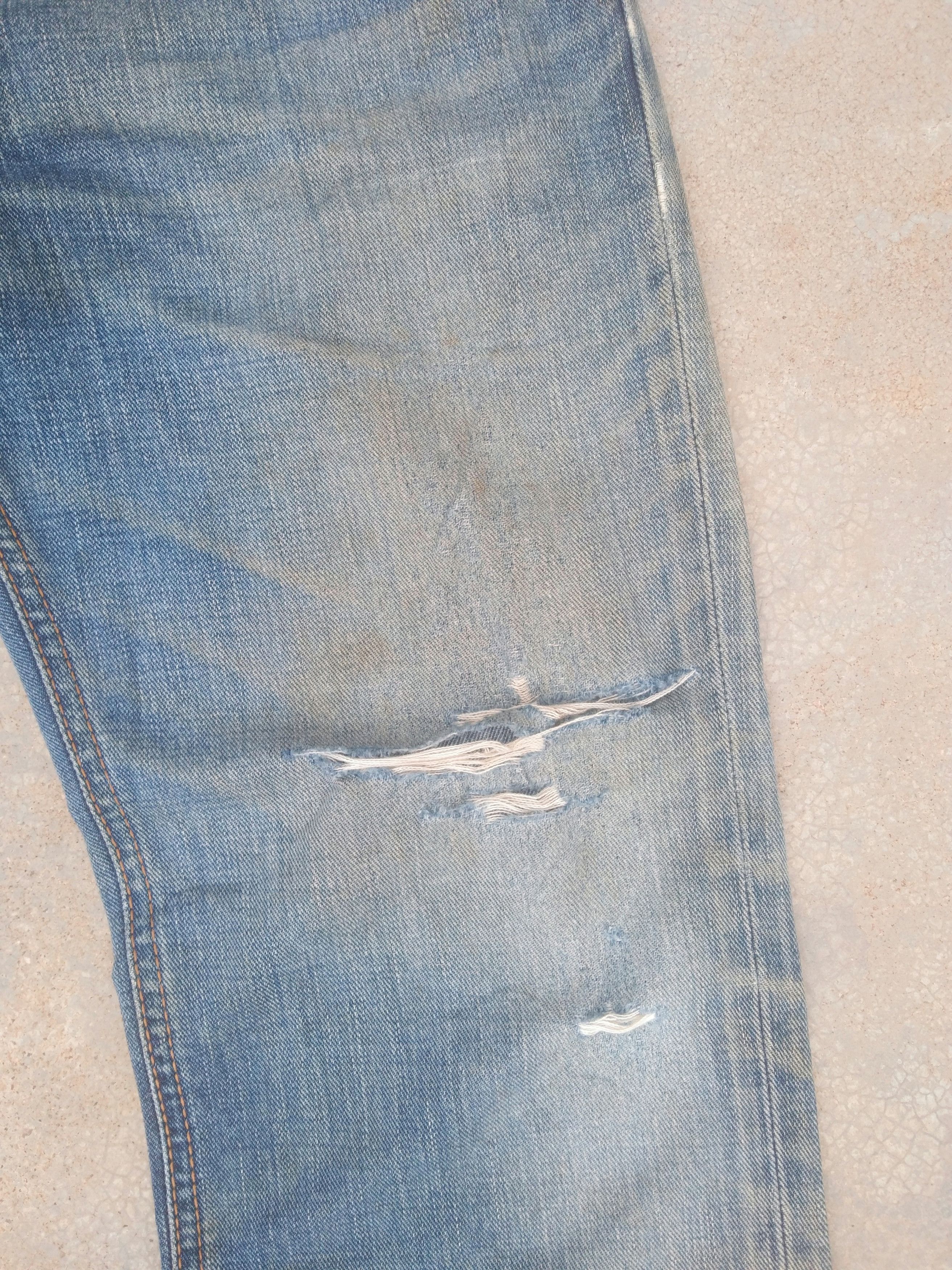 Japanese Brand Vintage Edwin Made In Japan Dirty Distressed Jeans 30x28 Size US 30 / EU 46 - 5 Thumbnail