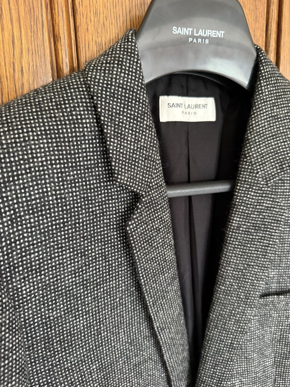Saint Laurent Paris Saint Laurent herringbone notch lapel suit jacket 48 Size 38R - 10 Thumbnail