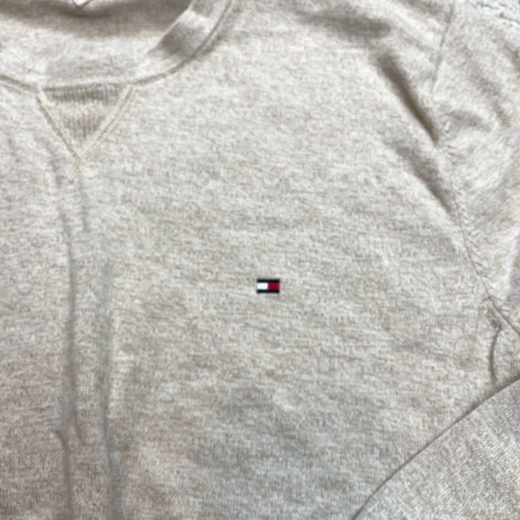 Tommy Hilfiger Tommy Hilfiger Premium Cotton Sweater XL Beige Pullover Logo Soft Crew Mens Size US XL / EU 56 / 4 - 3 Thumbnail