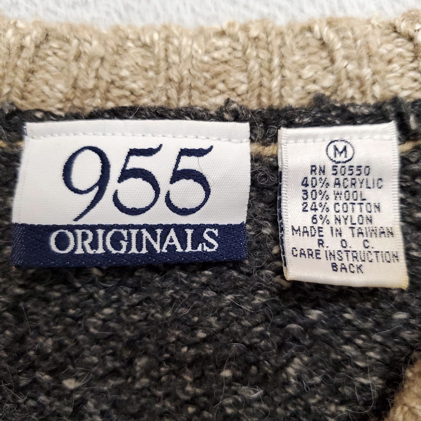 Vintage VINTAGE 955 Originals Sweater Men M Beige Wool Blend V-Neck Pullover Casual 955 Originals Mens Long Sleeve Knit Solid Classic Modern Size US M / EU 48-50 / 2 - 3 Thumbnail