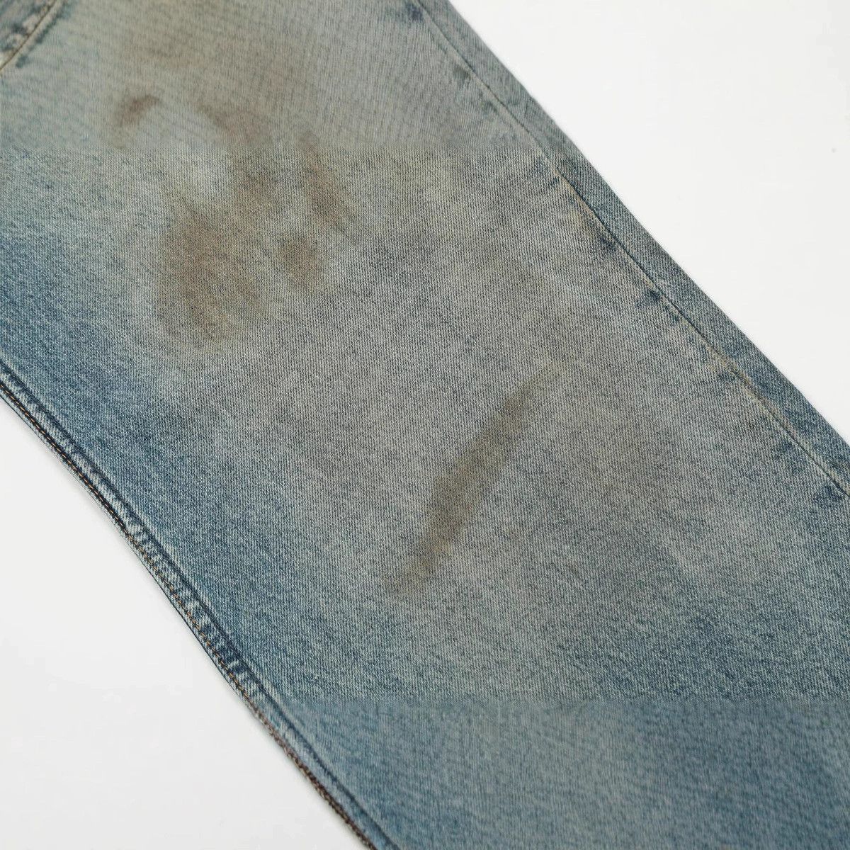 Japanese Brand × Jean Men's retro washed distressed straight loose casual jeans Size US 32 / EU 48 - 6 Thumbnail
