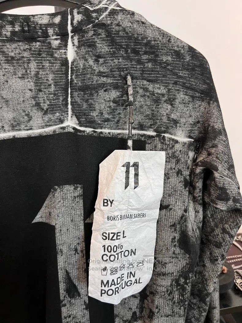 Boris Bidjan Saberi Boris Bidjan Saberi Washed inkjet medium-length hooded swe Size US L / EU 52-54 / 3 - 4 Thumbnail