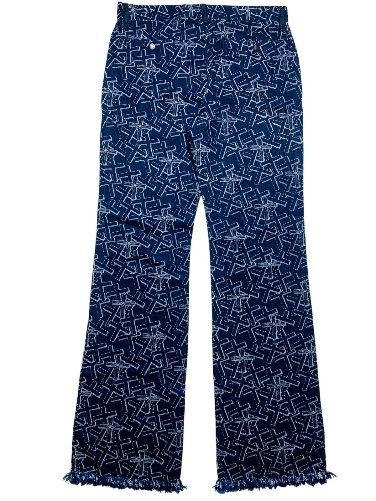 Hysteric Glamour 2000s Cross Cell Flared Denim Pants By Spray Surf Size US 29 - 2 Thumbnail