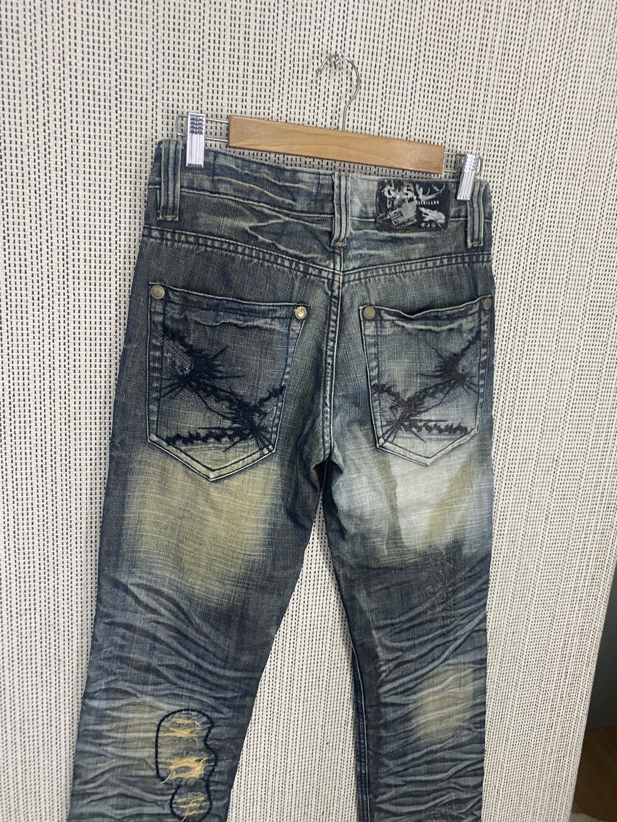 Japanese Brand These jeans feature a distressed and punk-inspired design, Size US 30 / EU 46 - 4 Thumbnail