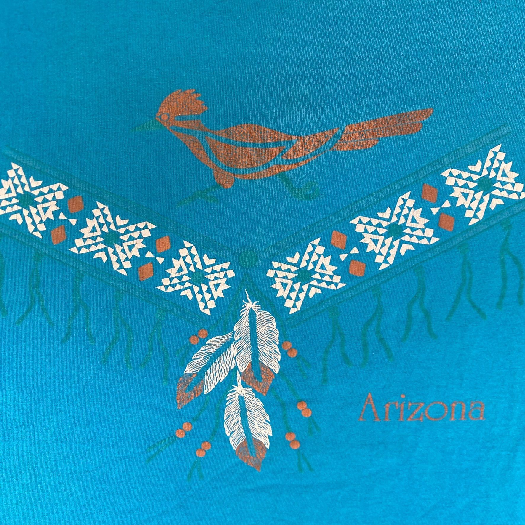 Tultex Vintage 90s Arizona Western Shirt Native Tribal Desert Tee Size US XL / EU 56 / 4 - 3 Thumbnail