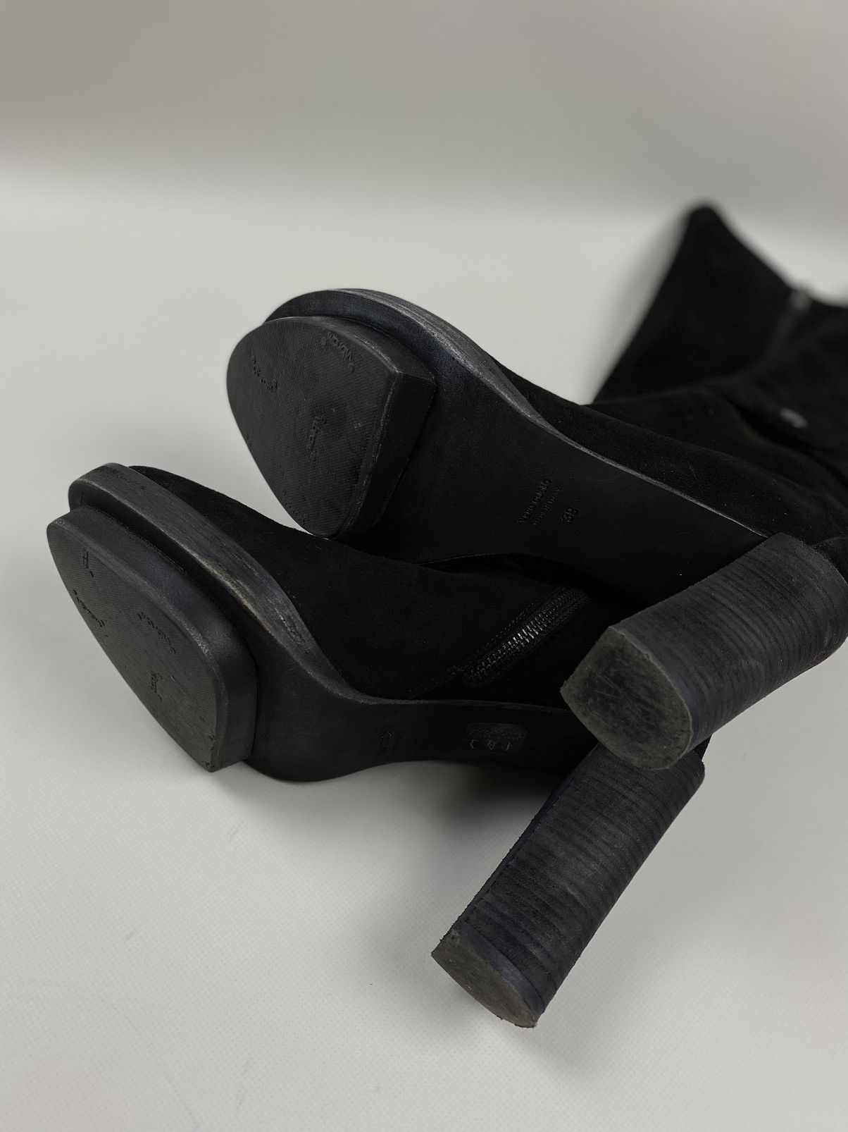 Ann Demeulemeester Ann Demeulemeester heeled over the knee suede boots shoes Size US 9 / IT 39 - 13 Thumbnail