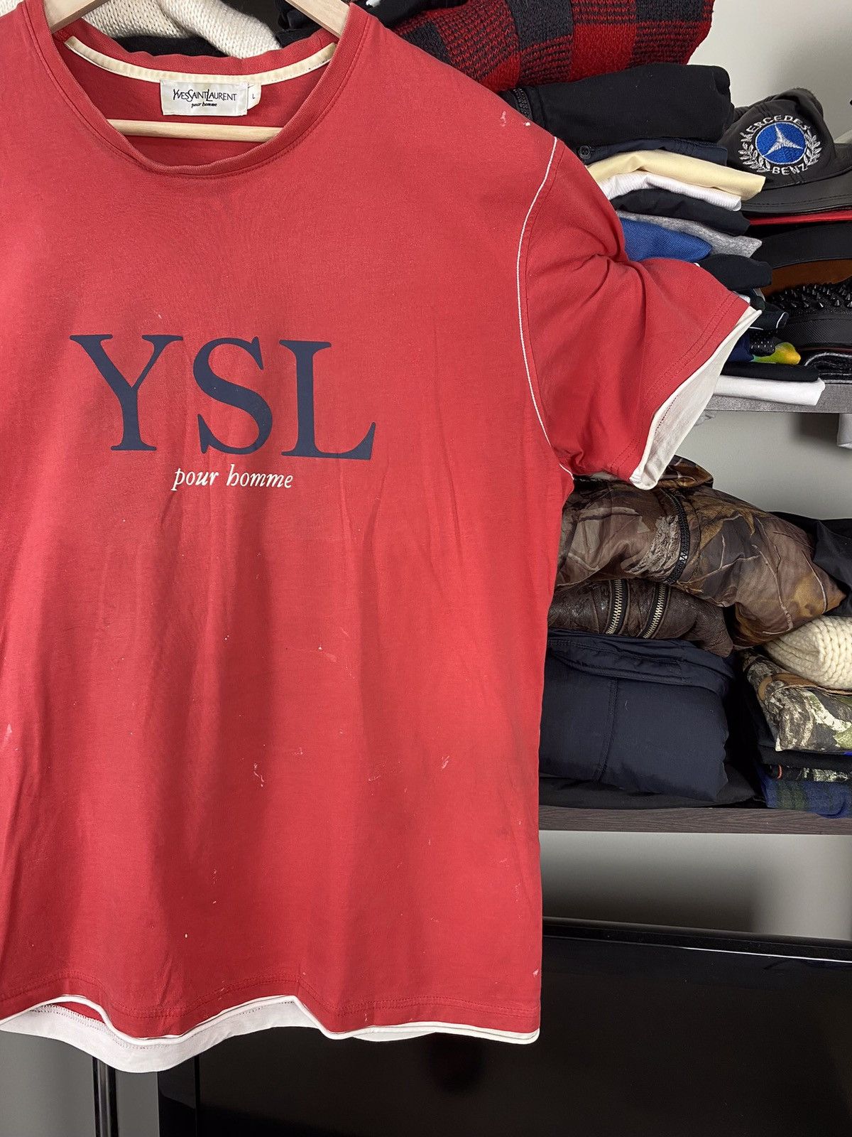 Japanese Brand Vintage YSL Yves Saint Laurent Style Work Tee Size US L / EU 52-54 / 3 - 4 Thumbnail