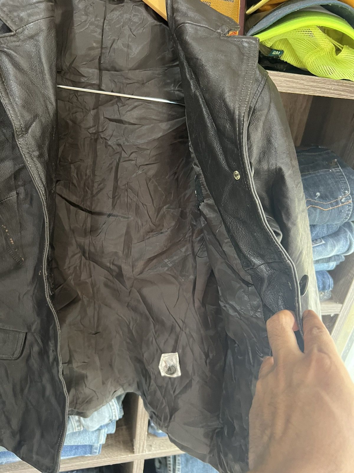 Comme Ca Ism 🔥Comme Ca Ism Button Leather Jacket Size S / US 4 / IT 40 - 14 Thumbnail