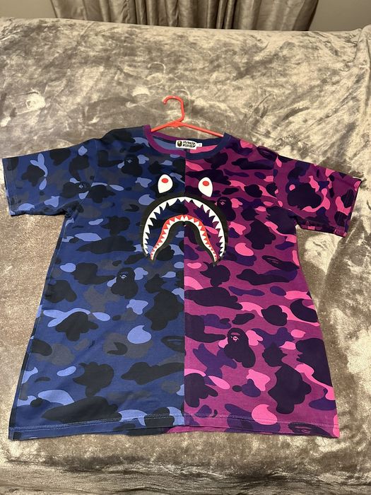 Bape half best sale camo tee