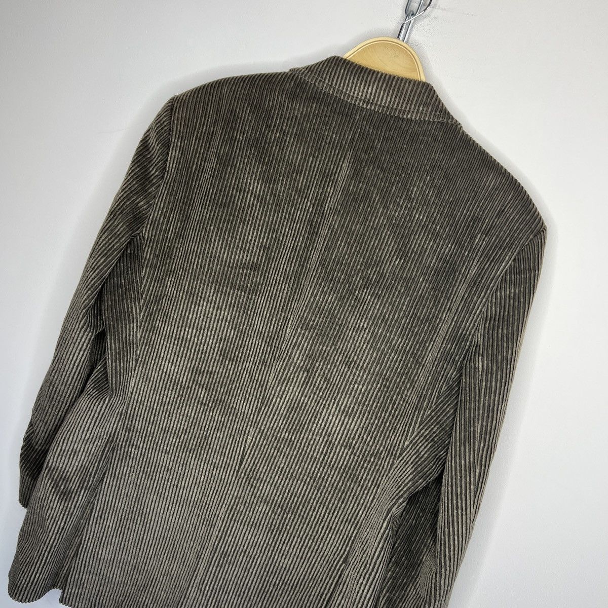 Designer × Hugo Boss × Vintage Red Label Brown Corduroy Light Top Coat Jacket Blazer Size US L / EU 52-54 / 3 - 6 Thumbnail
