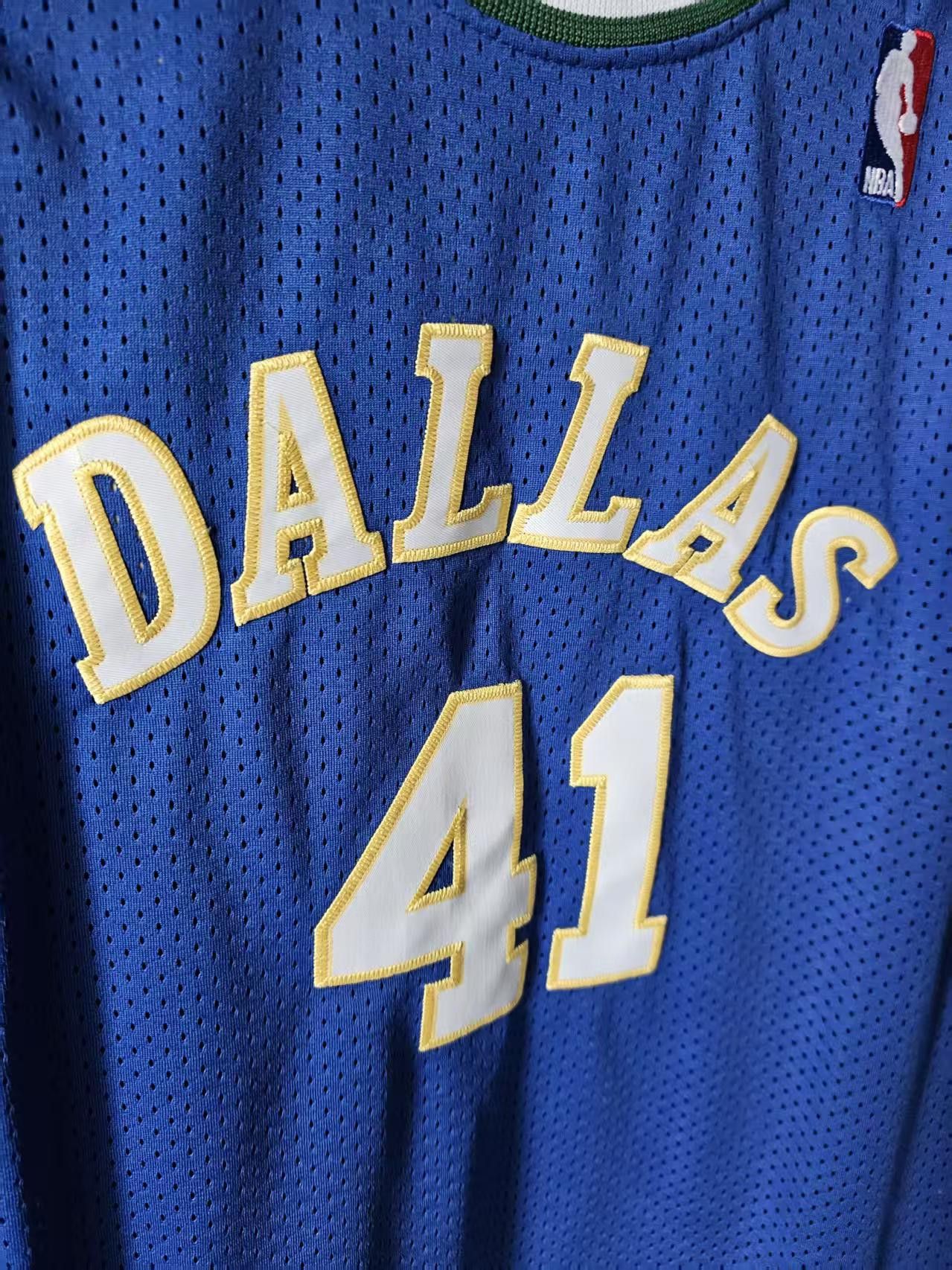 NBA Mavericks 41 Dirk Nowitzki Jersey Blue Size US XL / EU 56 / 4 - 3 Thumbnail