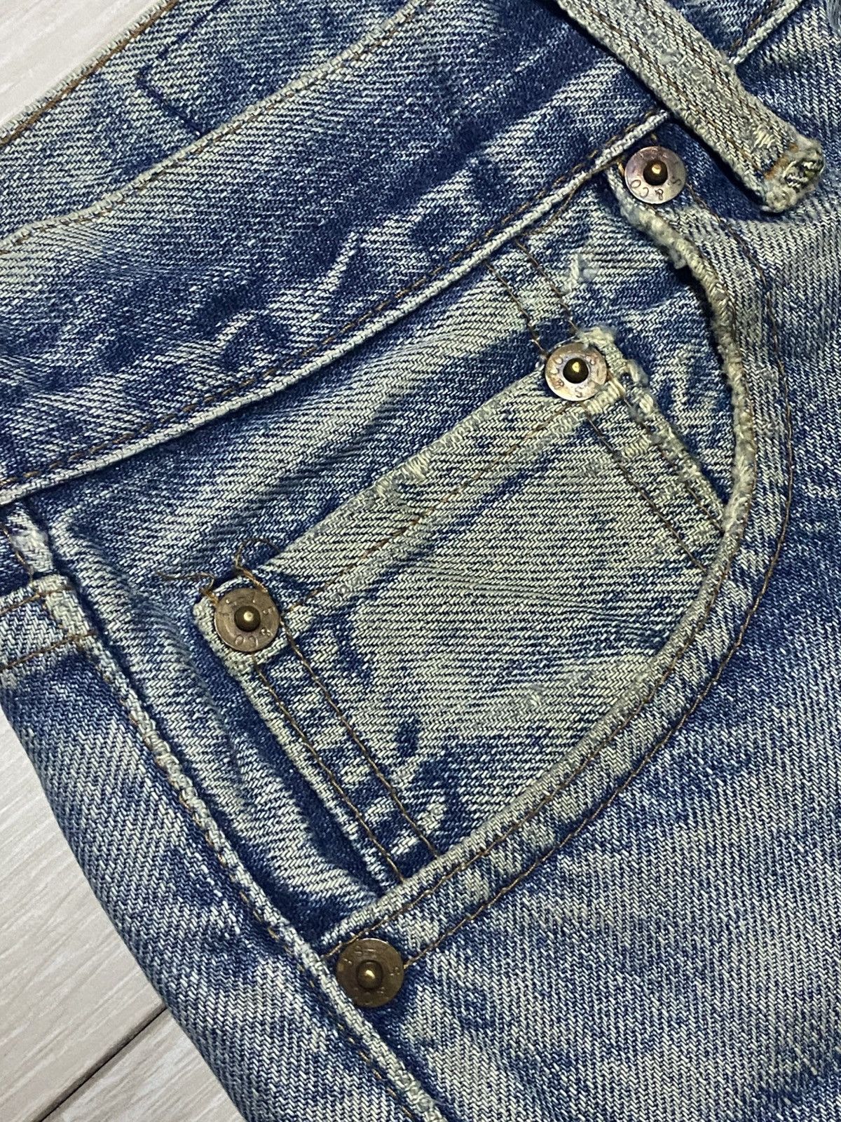 Levi's Vtg Levis 502 xx Big E Talon Zip Mud Wash Distressed Jeasn Size US 29 - 11 Thumbnail