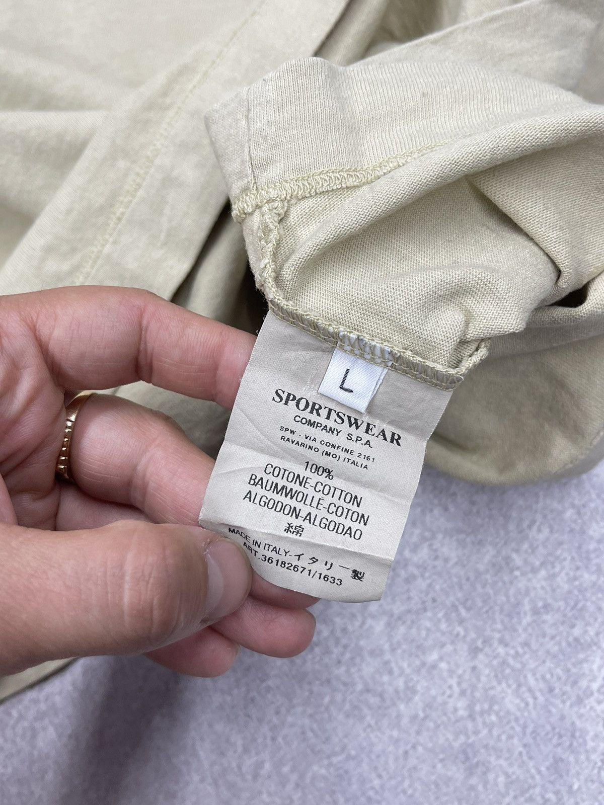 C.P. Company Vintage C.P. Company Base Longsleeve Baige Made in Italy Y2K Size US L / EU 52-54 / 3 - 6 Thumbnail