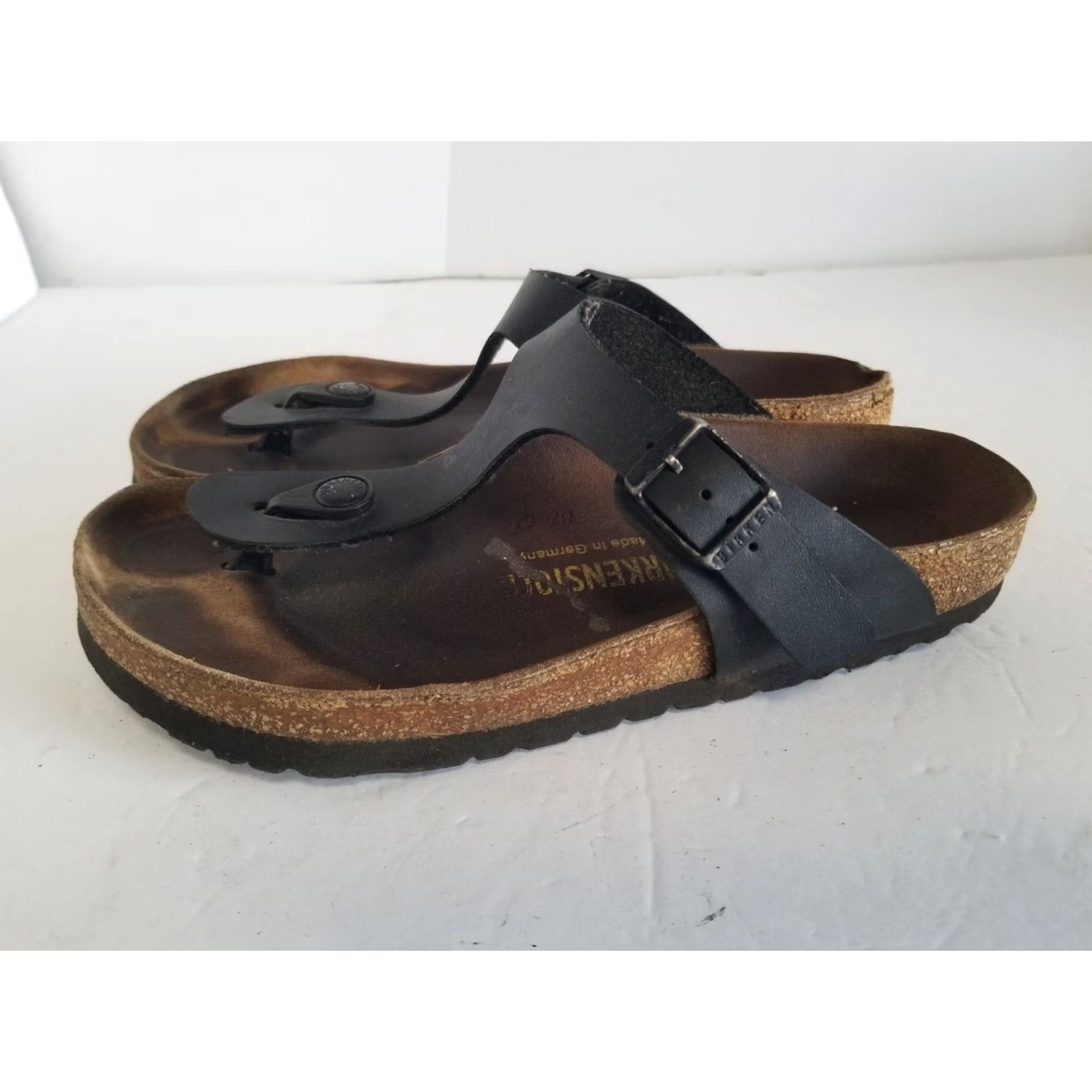 Birkenstock Birkenstock Gizeh Gladiator Sandals Black Women 37 US 6 See Pics Buckle Thong Flat Sandal Size US 6 / IT 36 - 6 Thumbnail