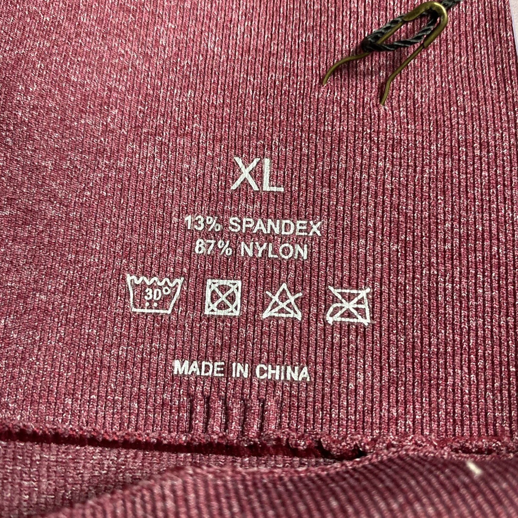 Vintage NVTGN Seamless Leggings XL Red Workout Gym Activewear High Rise Womens Size 40" / US 18 - 4 Thumbnail