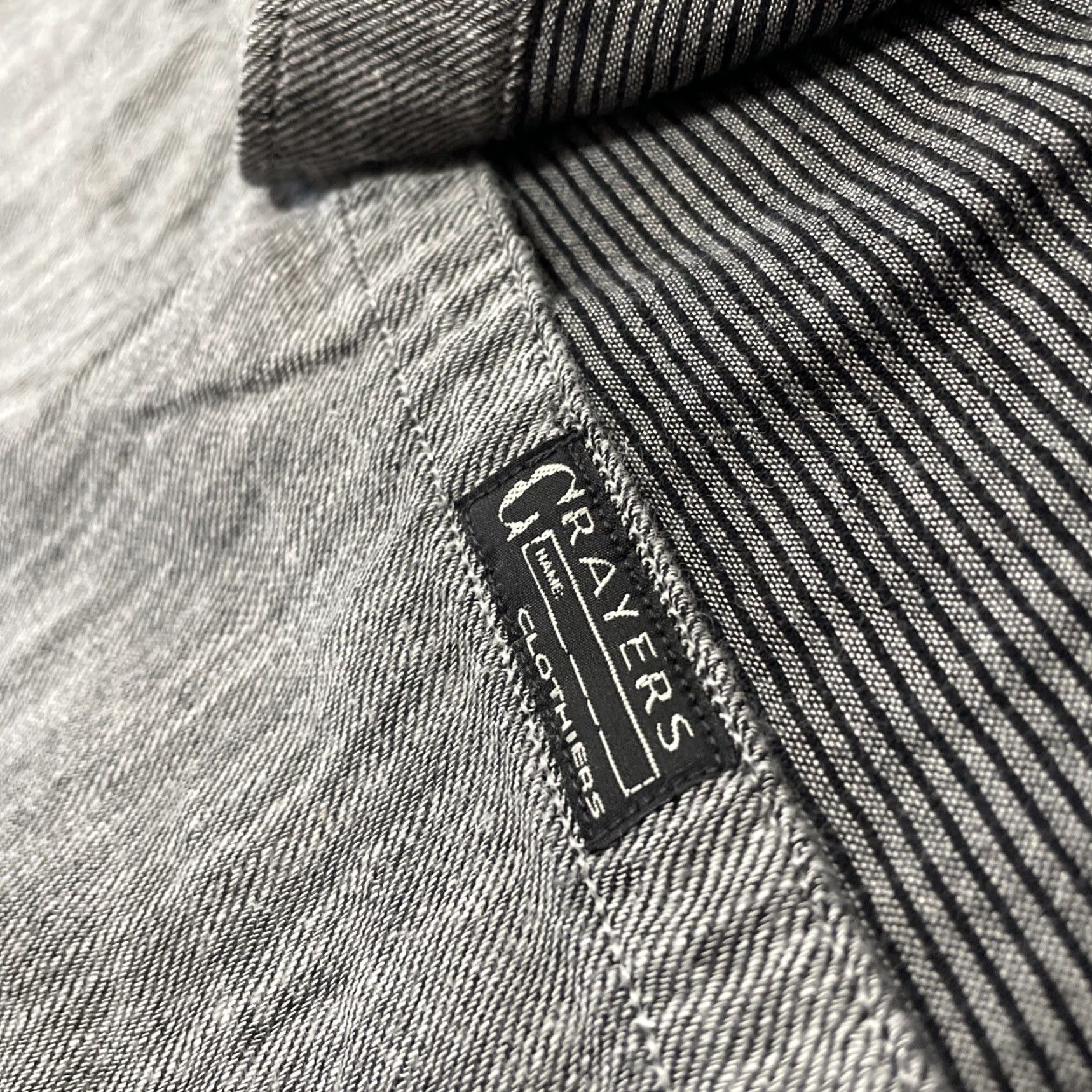 Grayers VINTAGE Grayers Heritage Flannel Shirt Mens Large Solid Gray Button Front Double Pockets Size US L / EU 52-54 / 3 - 7 Thumbnail