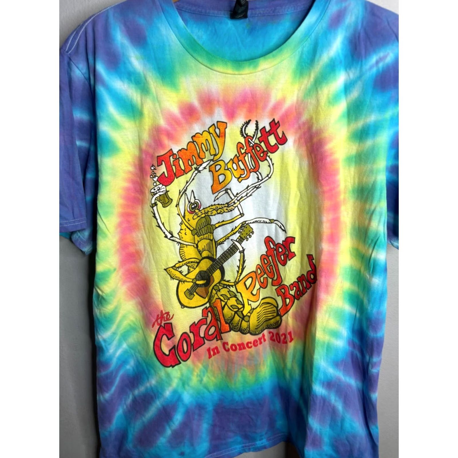 Anvil Jimmy Buffet T Shirt L Short Sleeve Tye Dye Cotton 2021 Tour Tee 5848 Size US L / EU 52-54 / 3 - 2 Thumbnail