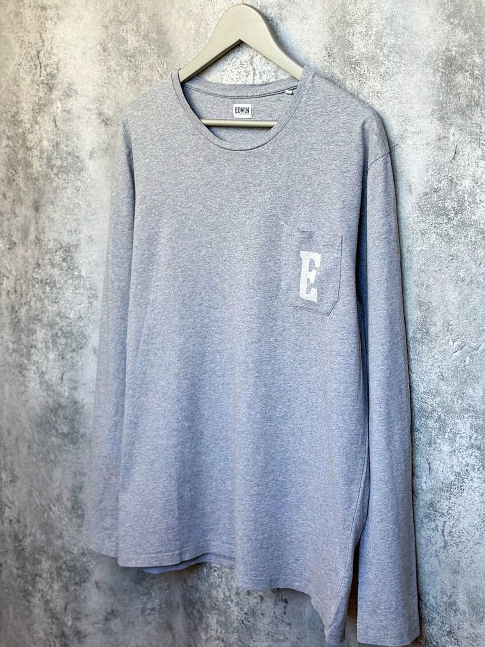 Edwin Edwin Japan Pocket Logo Long Sleeve T-Shirt Gray Crew Neck Size US XL / EU 56 / 4 - 1 Thumbnail