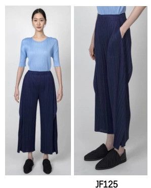 Other Issey Miyake size:3 Blue pleated trousers Size 31" - 3 Thumbnail