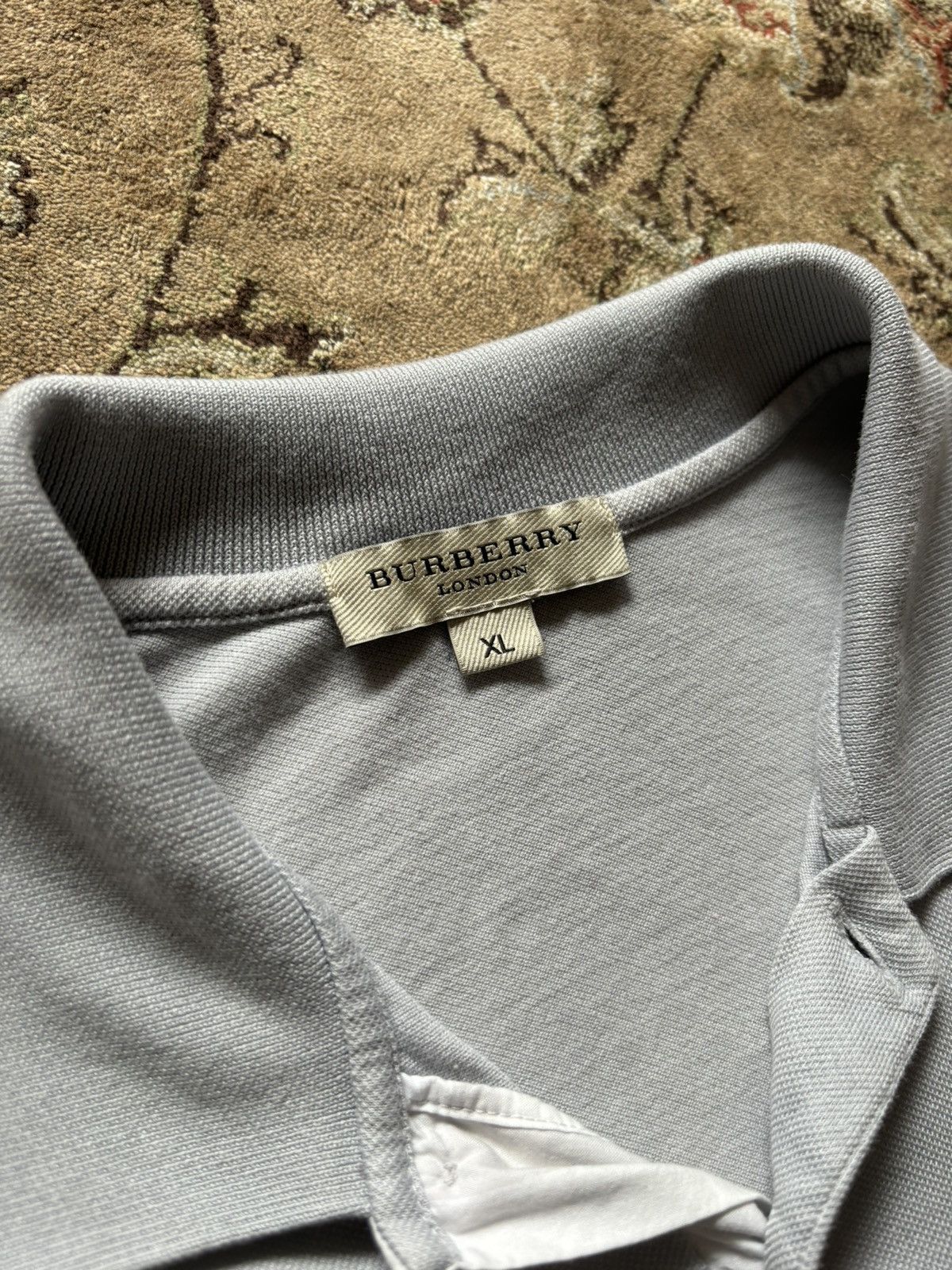 Burberry × Designer × Vintage Vintage Burberry London Polo Button-up Size US XL / EU 56 / 4 - 3 Thumbnail