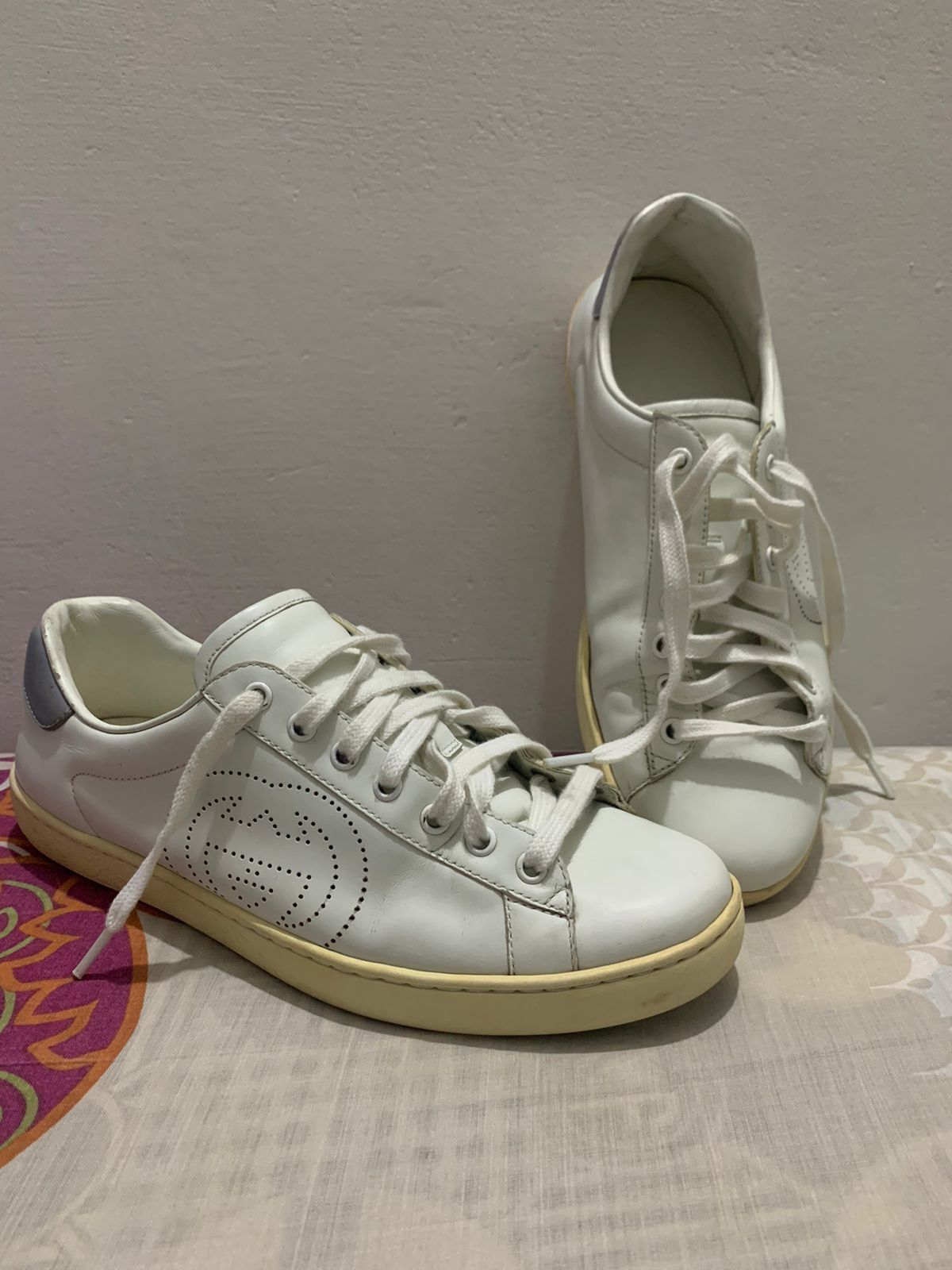 Gucci Gucci Ace GG perforated sneakers Size US 8.5 / EU 41-42 - 8 Thumbnail