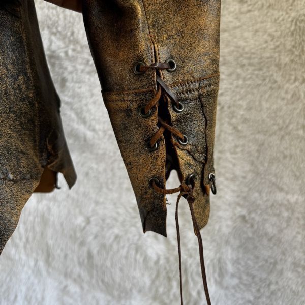 Obelisk sheep Leather Jacket lace up 14th addiction