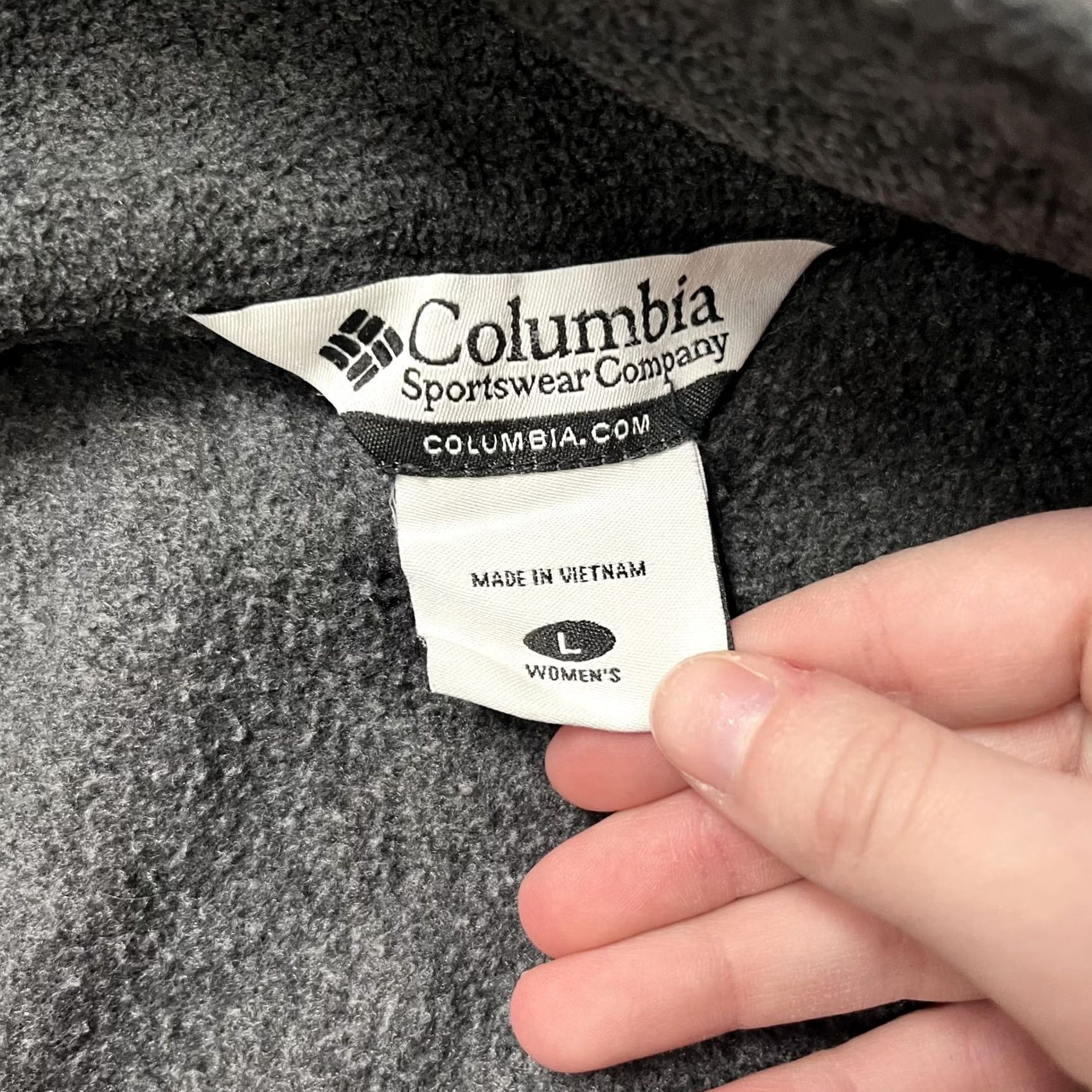 Vintage Columbia Vest Womens Large Gray Fleece Full Zip Pockets Outdoor Layering Size L / US 10 / IT 46 - 3 Thumbnail
