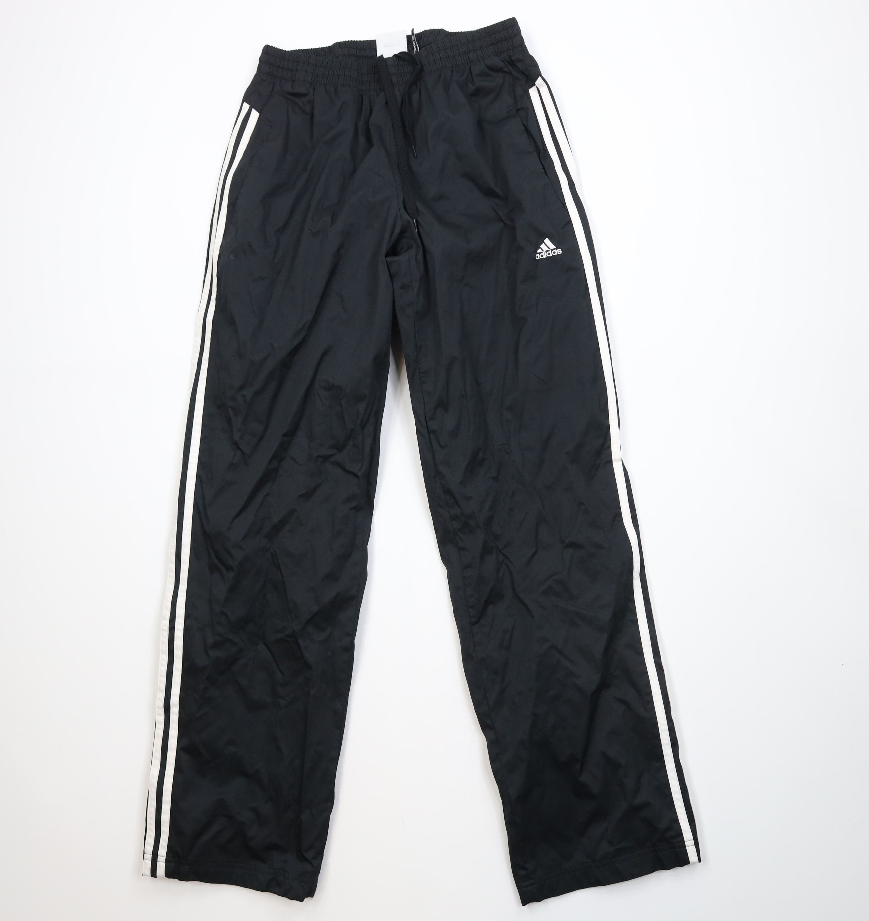 Adidas Vintage Y2K Adidas Lined Wide Leg Windbreaker Pants Black Size US 34 / EU 50 - 1 Thumbnail