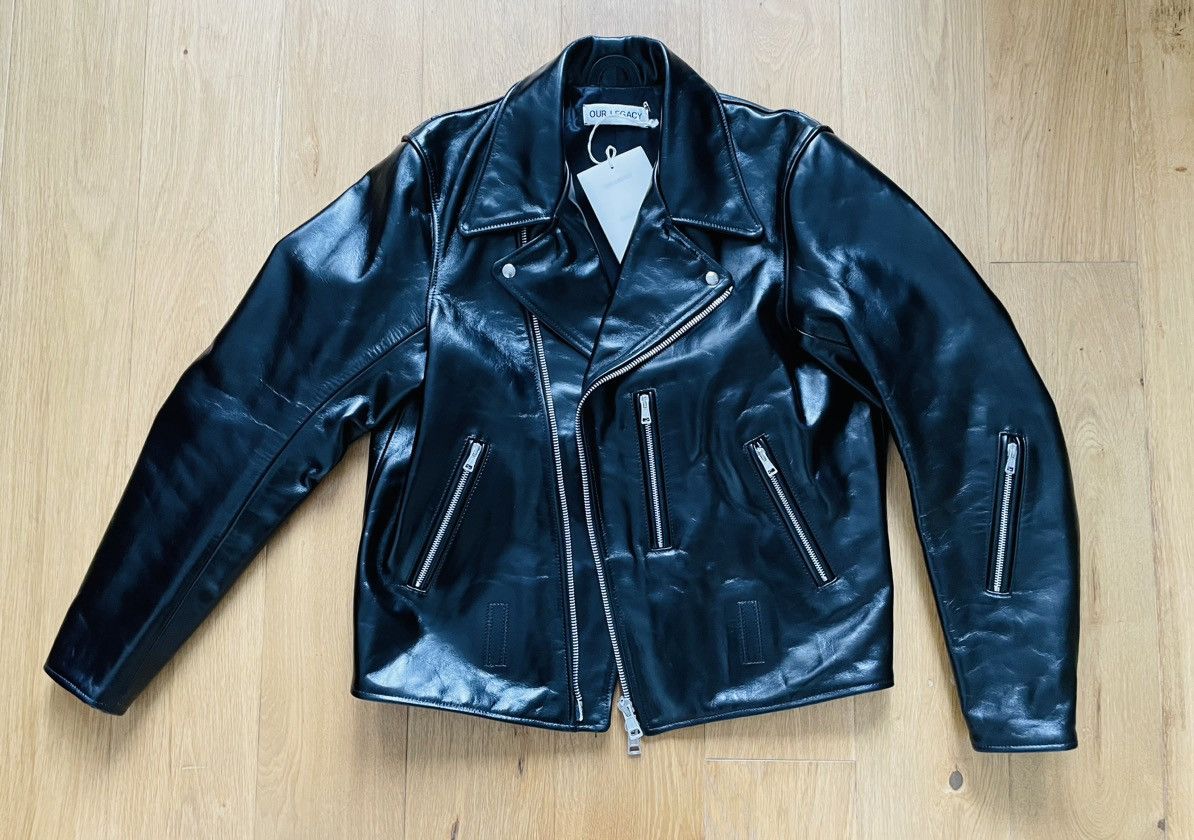 Pre-owned Our Legacy Hellraiser Leather Jacket In Black | ModeSens