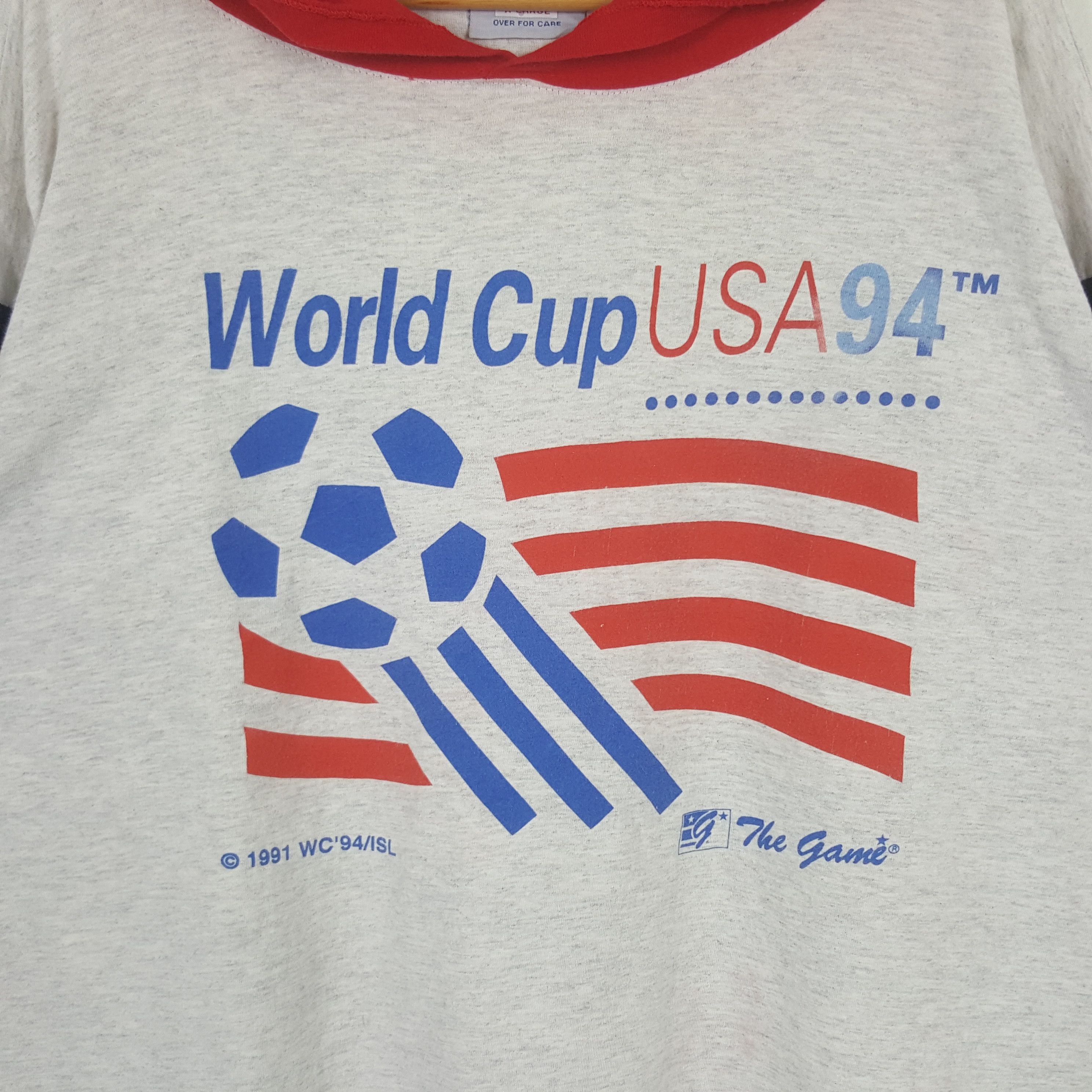 Vintage Vintage World Cup USA 94 Soccer Sport Hoodies Tshirt C285N18 Size US XXL / EU 58 / 5 - 2 Thumbnail