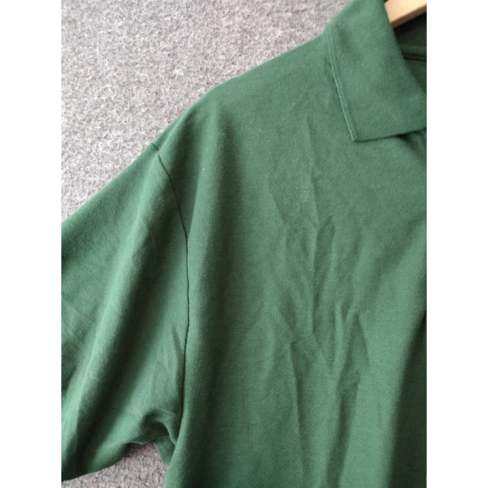 Jerzees JERZEES Polo Shirt Men Green L Easy Care Crew Neck Short Sleeve Button-Down Solid Casual Shirt Sportswear 90s Mens Size US L / EU 52-54 / 3 - 7 Thumbnail