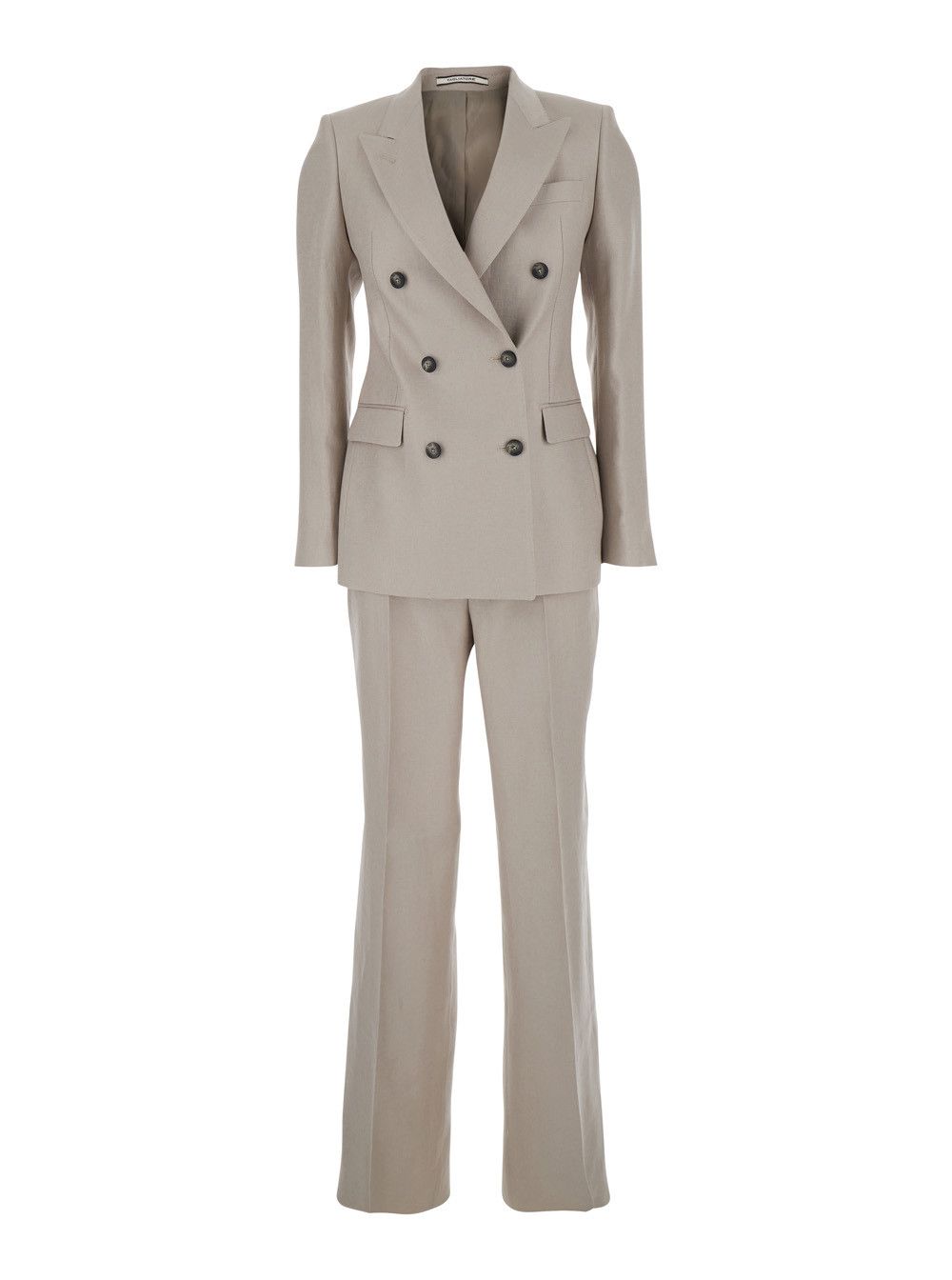 Tagliatore beige Double-breasted suit in linen blend for women Size M / US 6-8 / IT 42-44 - 1 Thumbnail