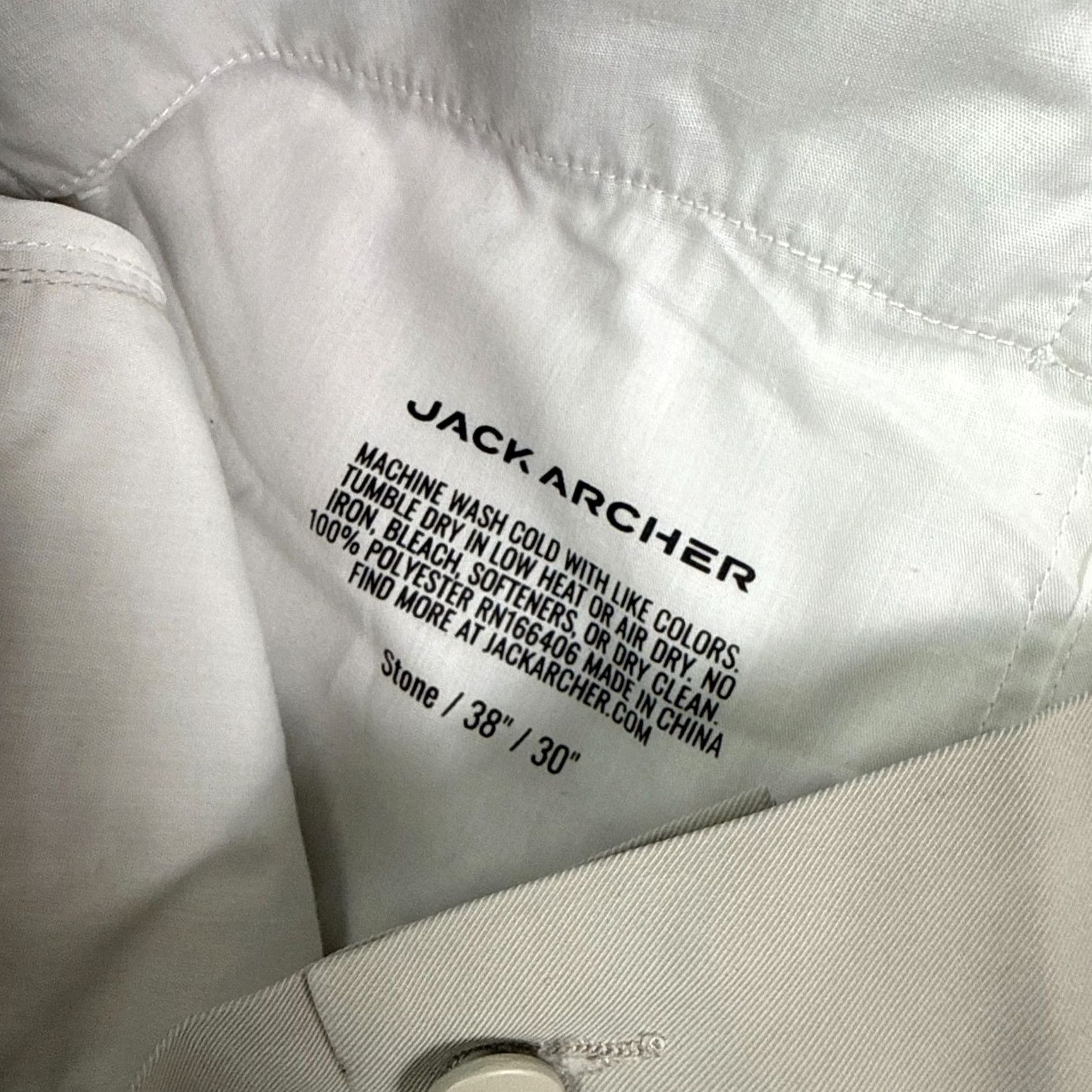 Vintage Jack Archer Jetsetter Pants Mens 38x30 Stone Beige Stretch Chino Performance Size US 38 / EU 54 - 4 Thumbnail