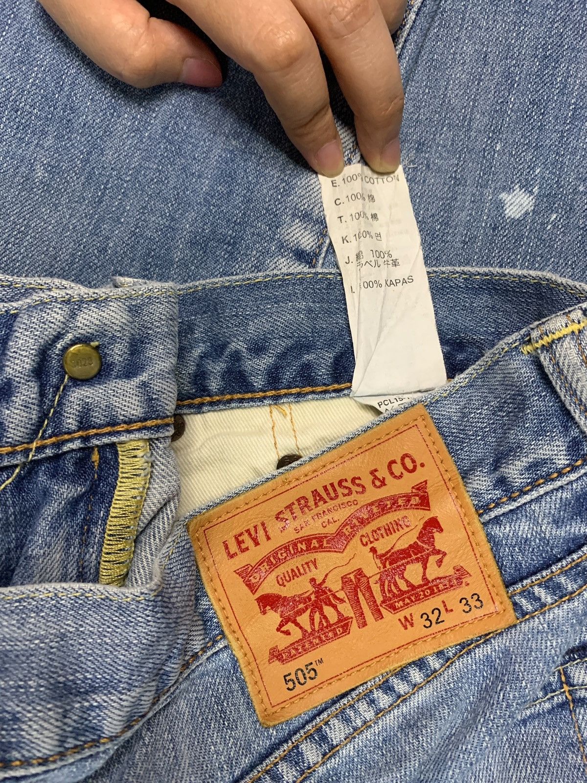 Levi's Vintage Levis 505 Acid Wash Style Distressed Rip Loose Jeans Size US 34 / EU 50 - 10 Thumbnail