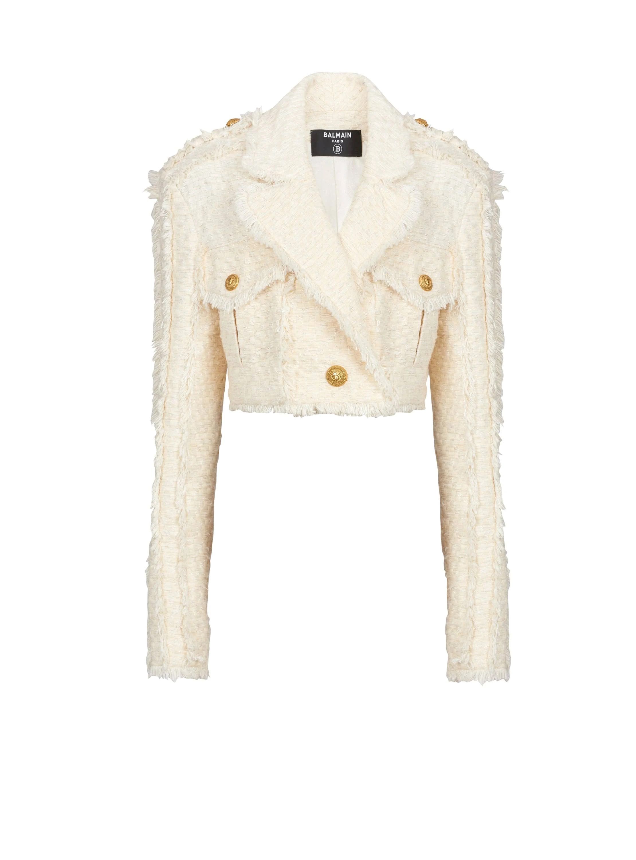 o1srvl11e0524 Monogram Printed Wool Linen Sweater in White