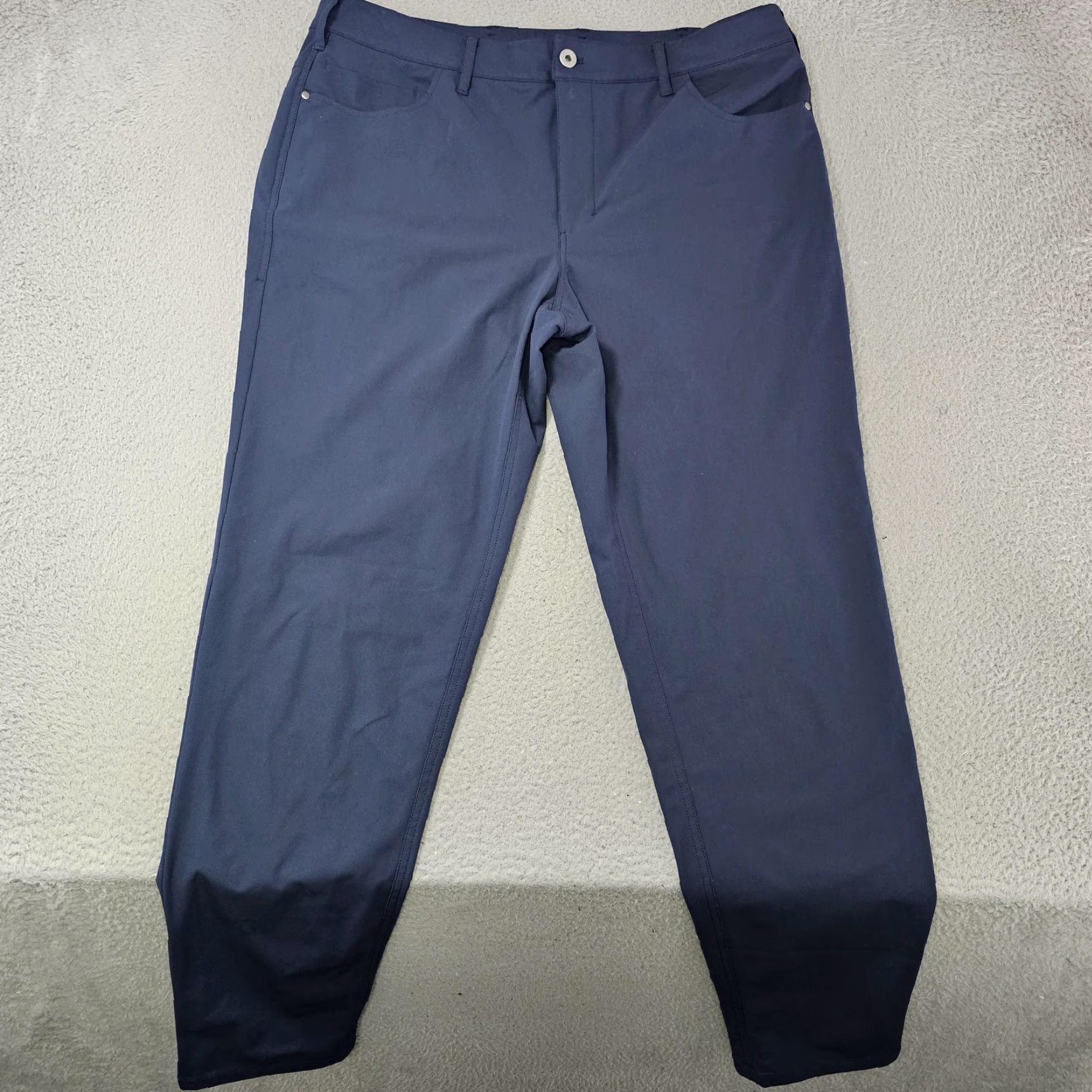 Vintage Sene Pants Mens 36x31 Blue Stretch Chino 5 Pocket Casual Tech Performance Travel Size US 36 / EU 52 - 2 Thumbnail
