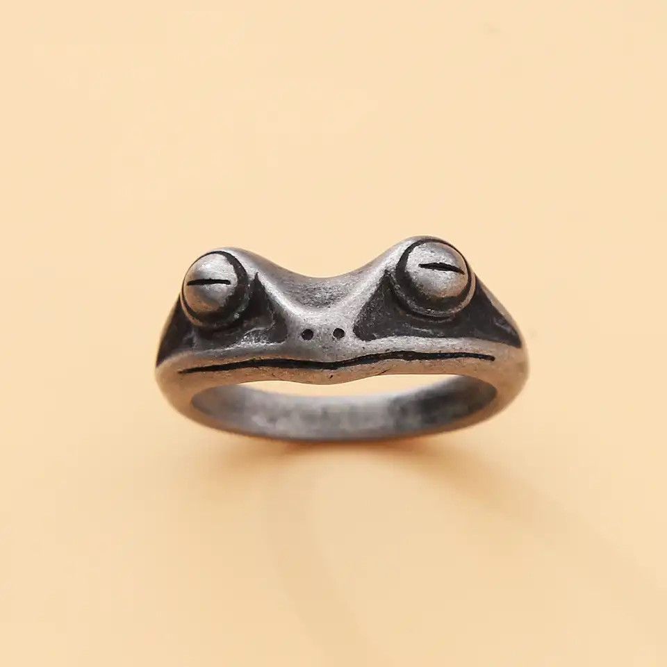 Other × Vintage Vintage Frog Ring Artistic Design Retro Opening Resizable Size ONE SIZE - 2 Thumbnail