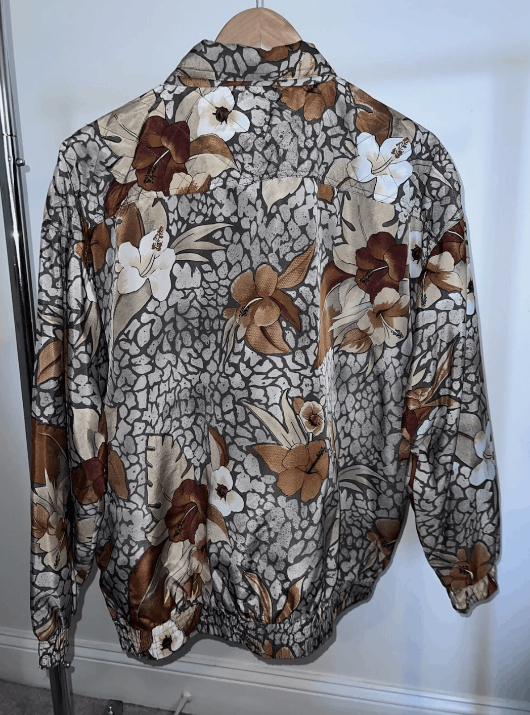 Vintage Vintage 80s 90s Kaktus Floral Print Track Jacket Size US L / EU 52-54 / 3 - 3 Thumbnail
