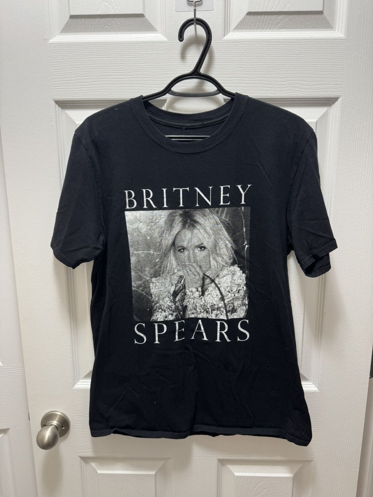 Britney Spears Vintage Style Avant Garde Shirt Face Black