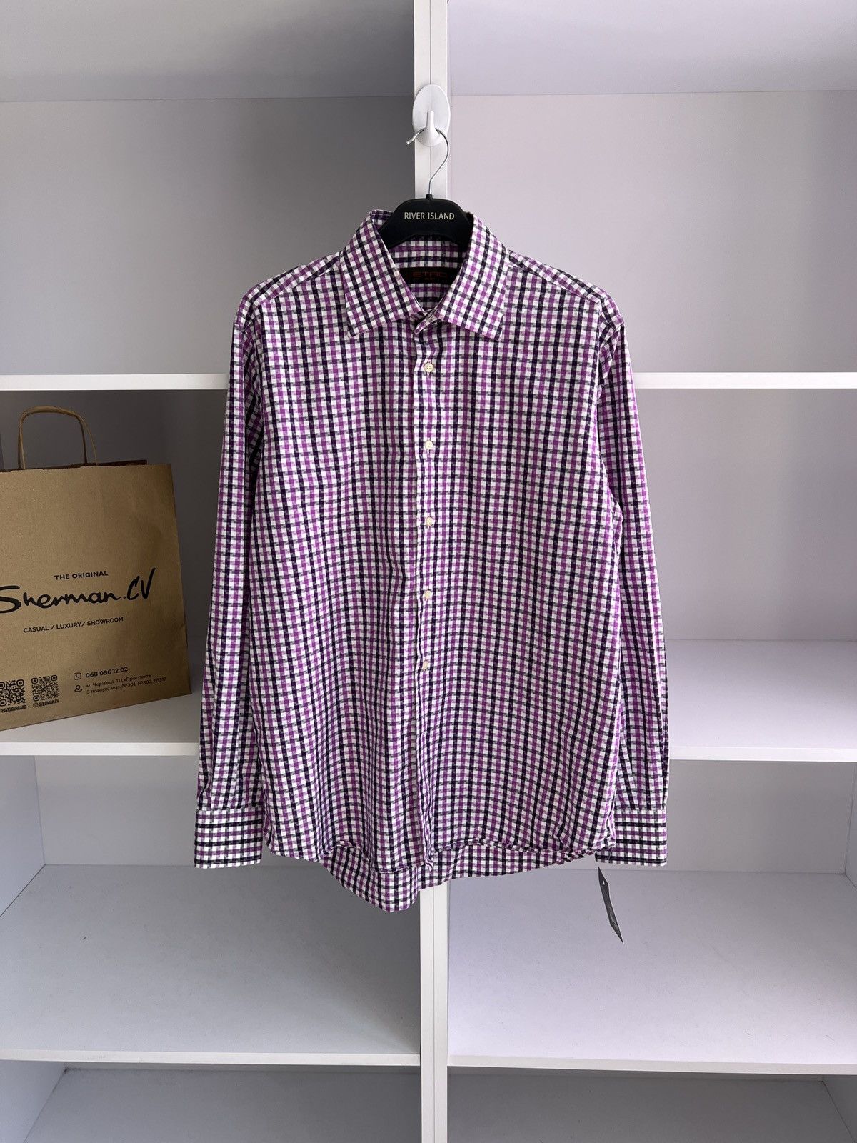 Etro × Vintage Vintage Etro Striped Luxury Button up shirt Size US L / EU 52-54 / 3 - 4 Thumbnail