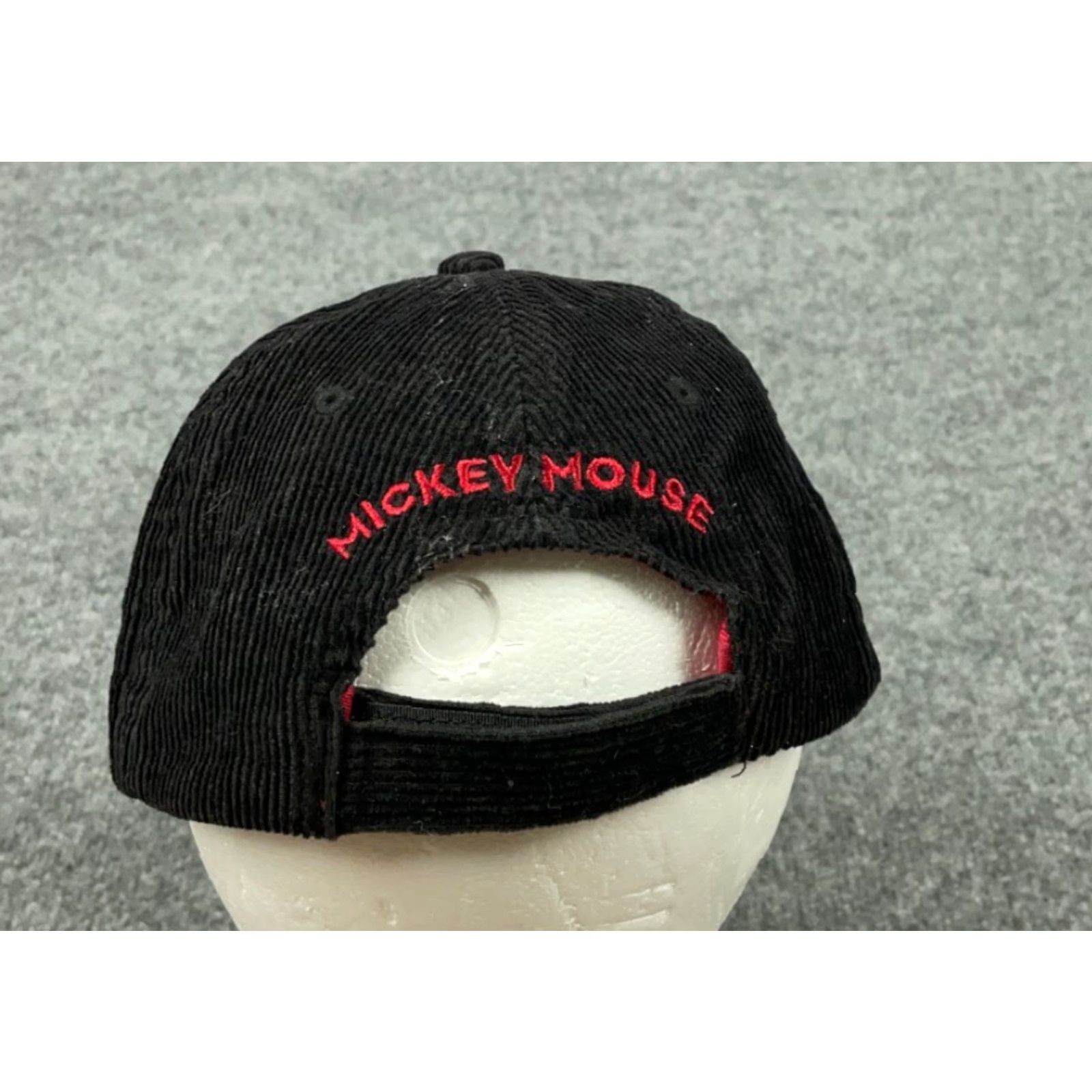 Disney Disney Mickey Mouse Corduroy Dad Hat Adult One Size Black Embroidered Retro Size ONE SIZE - 5 Thumbnail