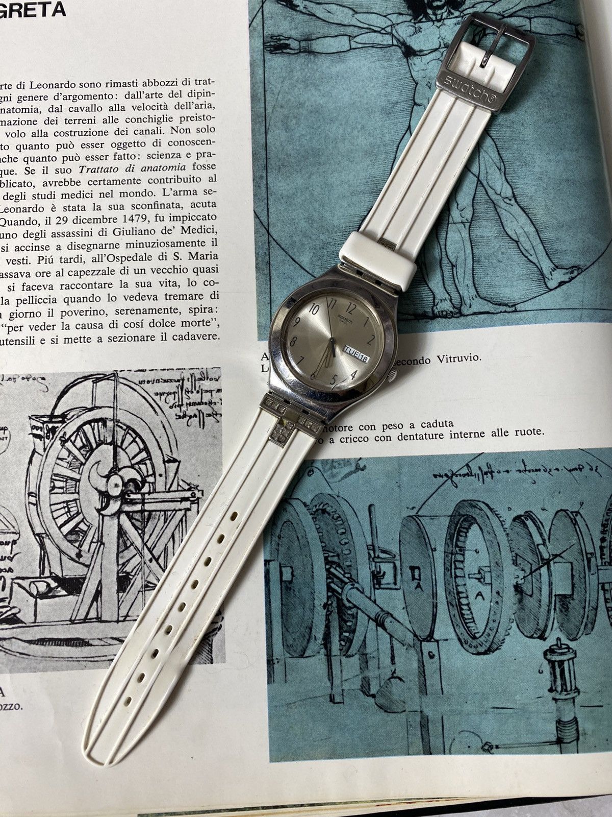 Swatch Swiss Swatch Irony Watch: Day/Date, White Strap, Day/Date Size ONE SIZE - 1 Thumbnail