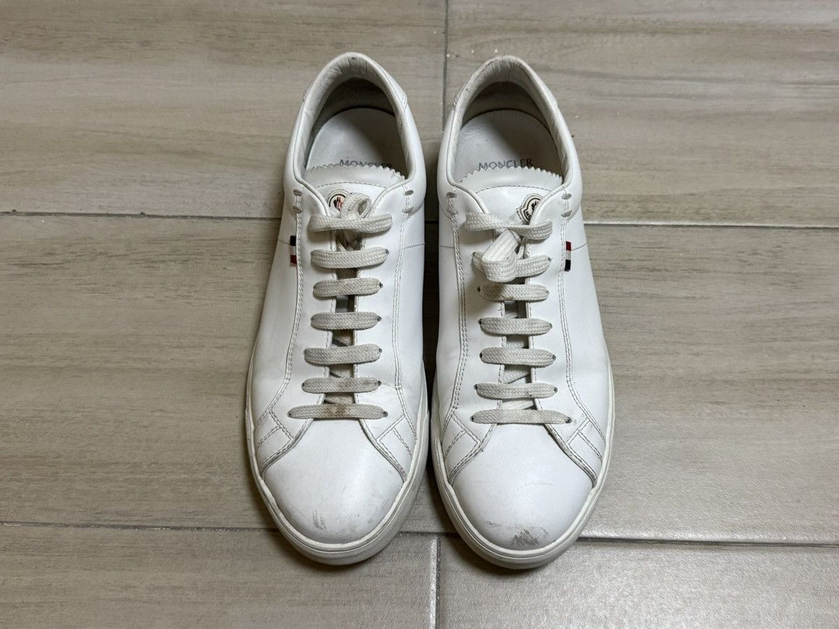 Moncler Moncler Low Top Leather Sneakers White Size 41 Size US 9 / EU 42 - 2 Thumbnail