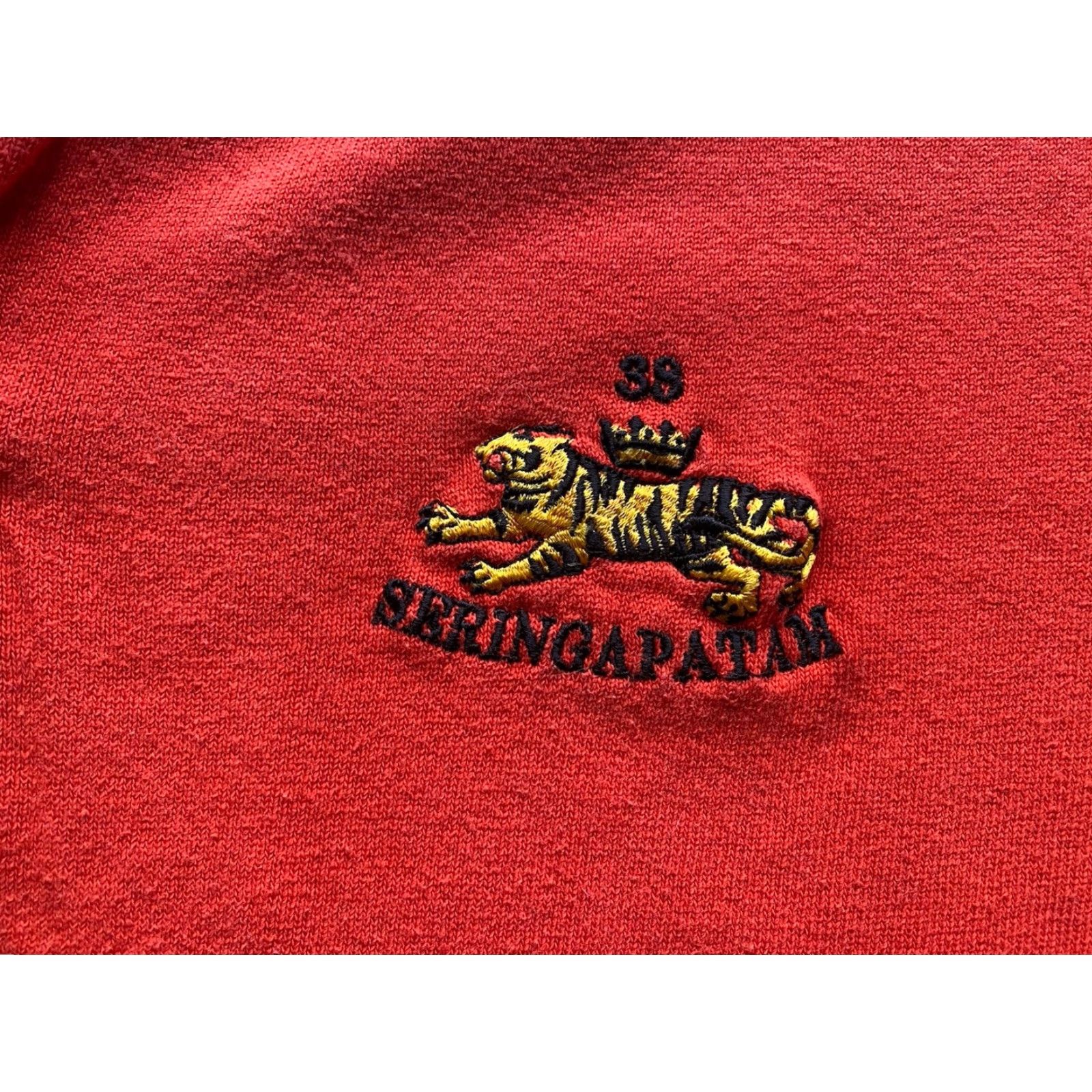Vintage Moette Rugby Style Shirt Men’s XL Long Sleeve Polo Orange Flaws Wear Seringapatam Size US XL / EU 56 / 4 - 7 Thumbnail