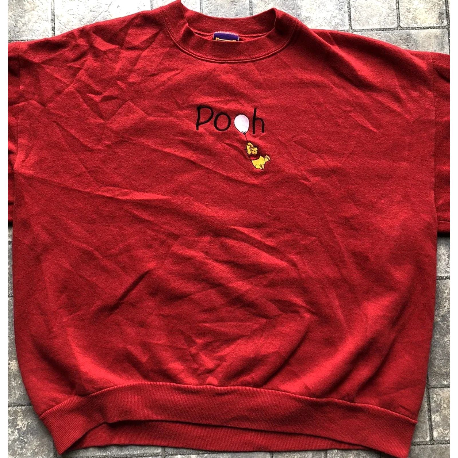Vintage VTG Disney Pooh 100 Acre Collection Pullover Sweater XL Red Men SV 100 Acre Balloon Size US XL / EU 56 / 4 - 3 Thumbnail
